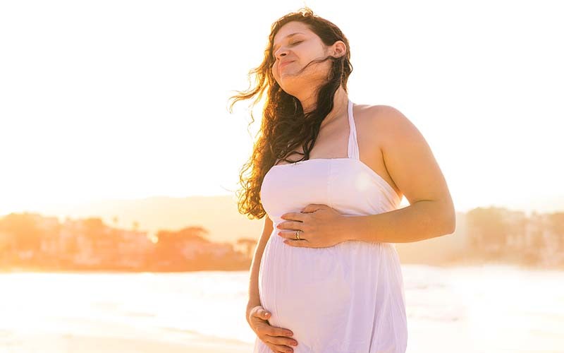 sunset shot maternity